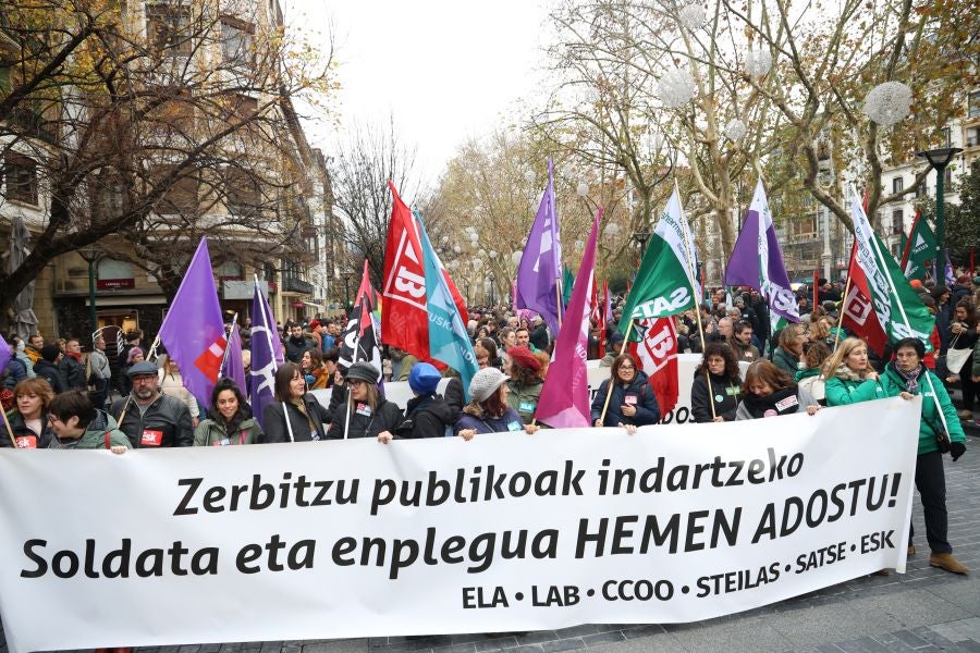 Manifestación con motivo de la huelga del sector público