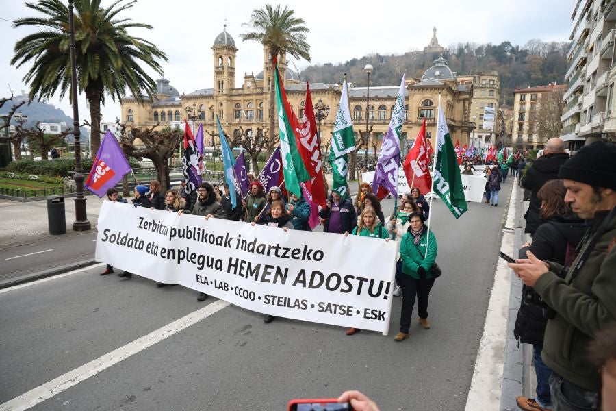 Manifestación con motivo de la huelga del sector público