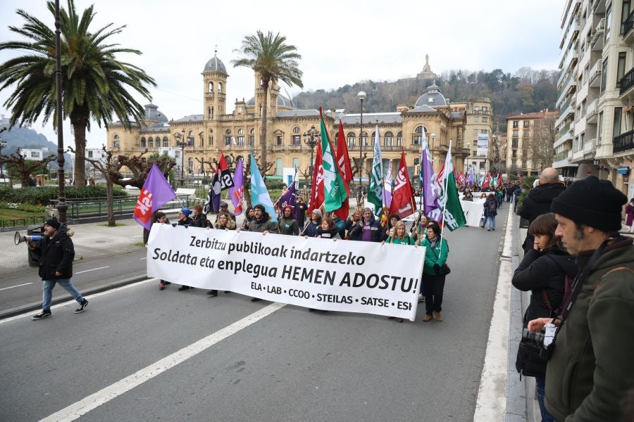 Manifestación con motivo de la huelga del sector público