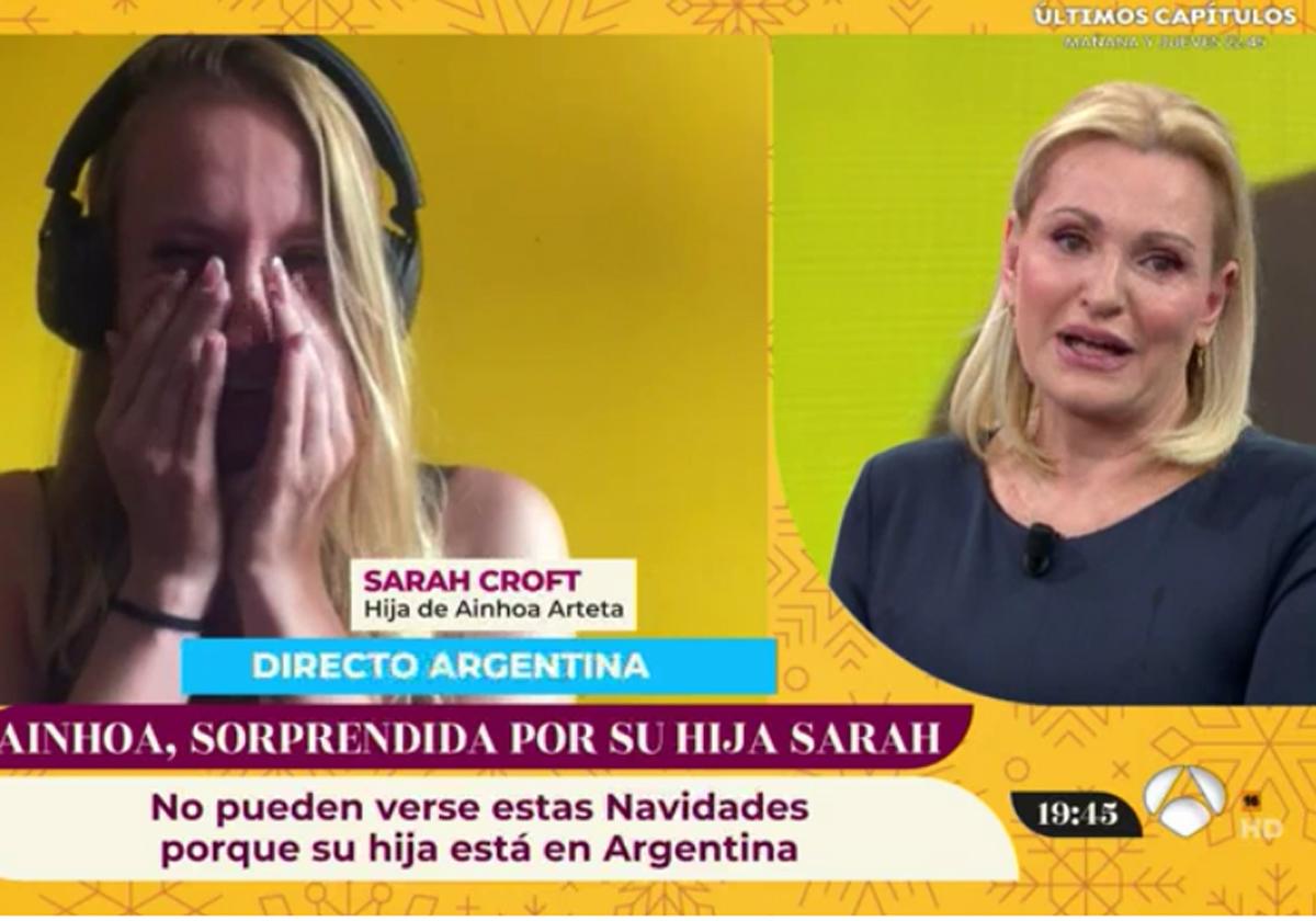 Sarah Croft y su madre Ainhoa Arteta