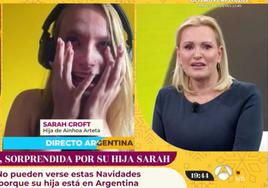 Un momento de la conversación entre Sarah Croft y su madre, Ainhoa Arteta.