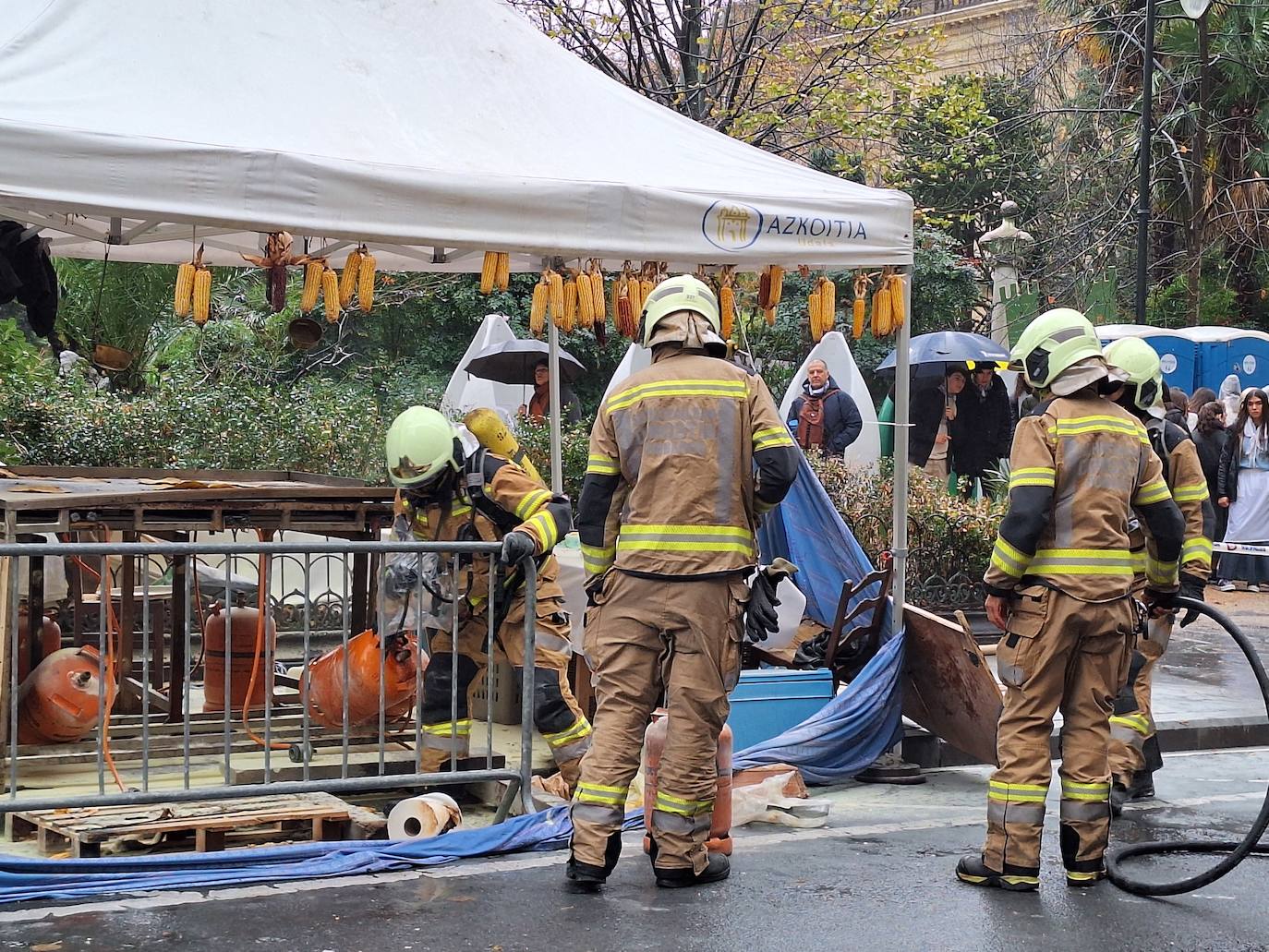 Susto en la Plaza Gipuzkoa de Donostia