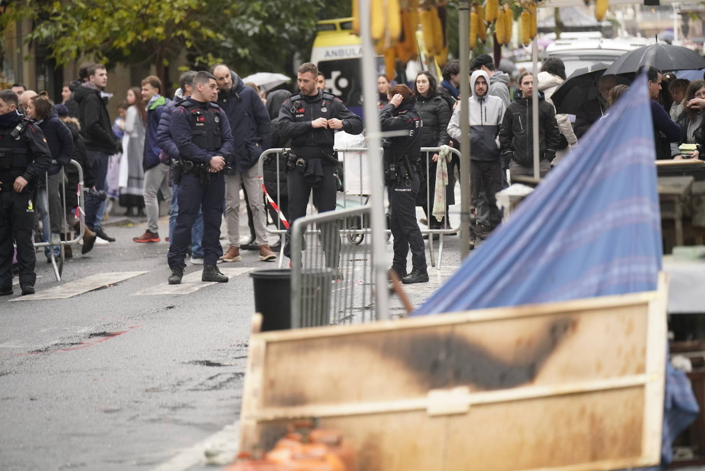 Susto en la Plaza Gipuzkoa de Donostia