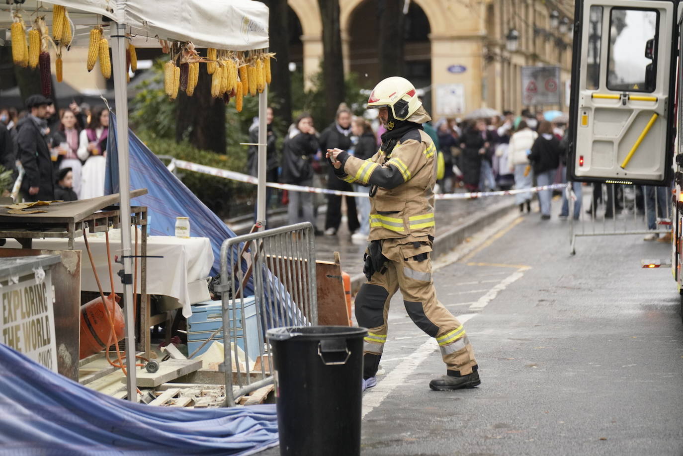 Susto en la Plaza Gipuzkoa de Donostia