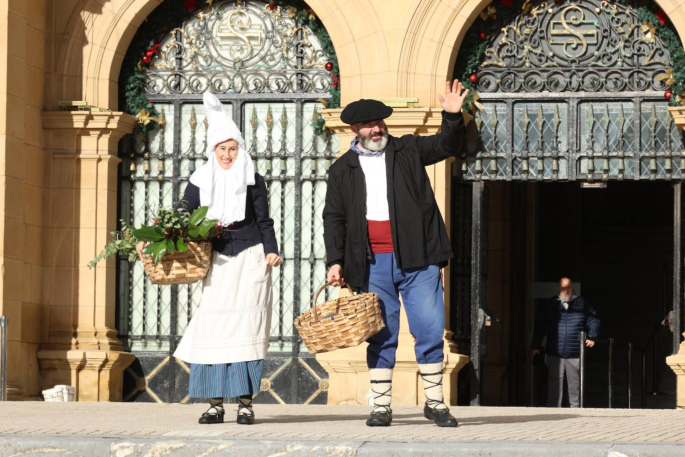 Olentzero y Mari Domingi en Donostia