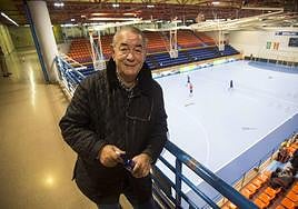 Beñardo García, en una imagen reciente en el polideportivo Artaleku de Irun donde tanto disfrutó con su Bidasoa.
