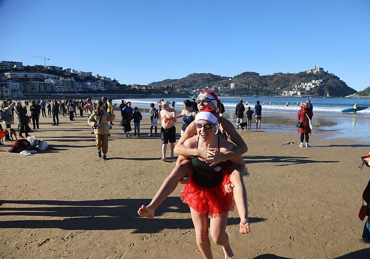 El &#039;Kontxapuzón&#039; puede con el frío