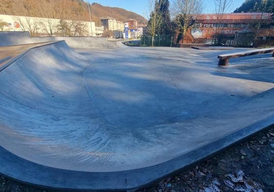 Pista de skate de Aingeruguarda construida durante este año con cargo a las inversiones de 2023.