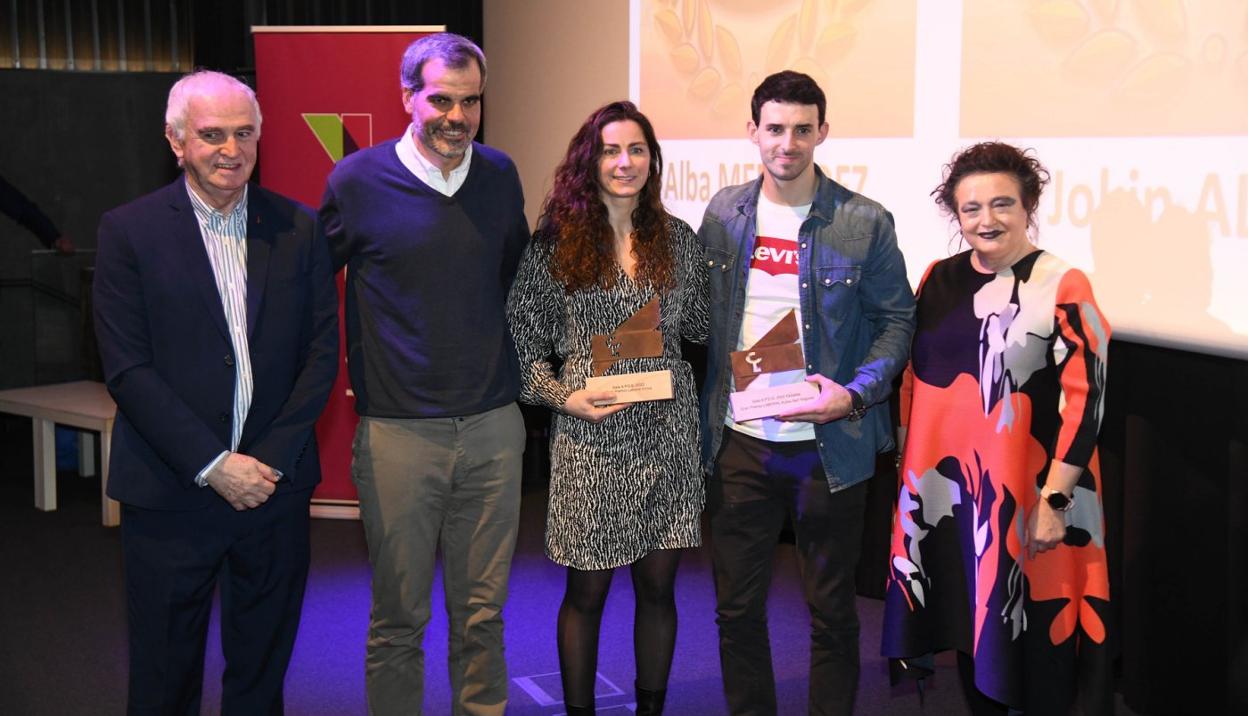 Tito Irazusta, Borja Yubero, los deportistas Alba Menéndez y Jokin Altuna y Arantxa Olaizola. 