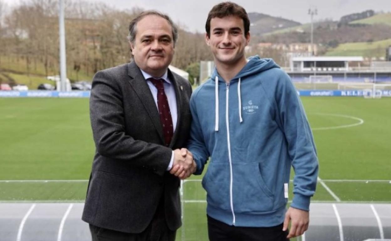 Jokin Aperribay y Jon Magunazelaia, en Zubieta.