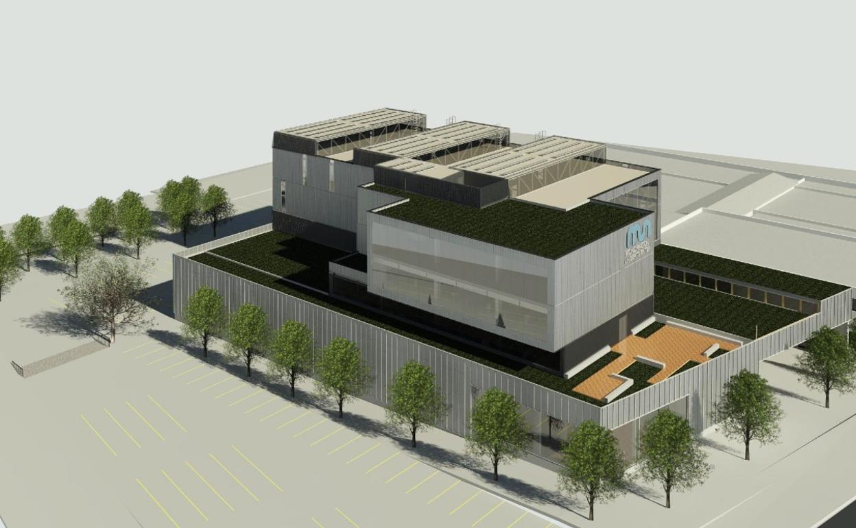 Infografía del centro de innovación y emprendimiento industrial Hirekin que construirá en Uribe-Trefasa. 