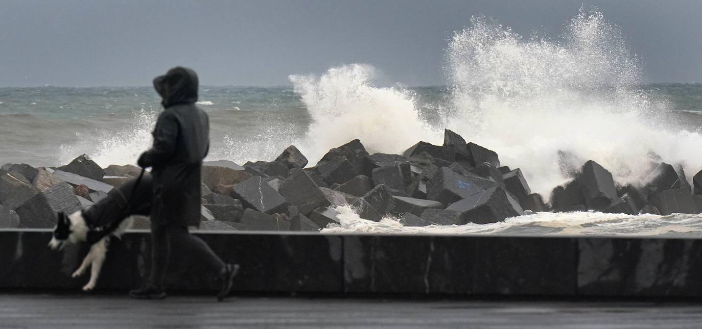 Fuerte temporal marítimo.