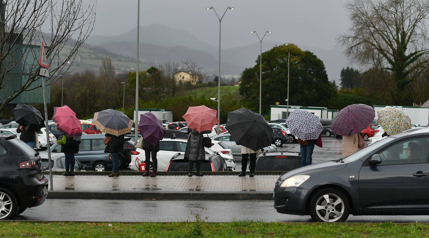 Día de paraguas en San Sebastián.
