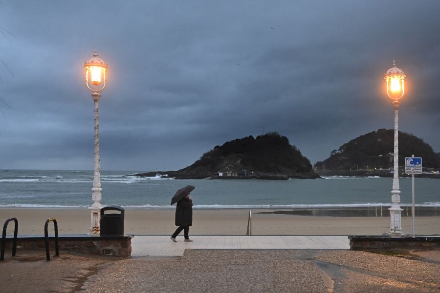 El Tiempo en Donostia: Jornada gris y lluviosa en Donostia