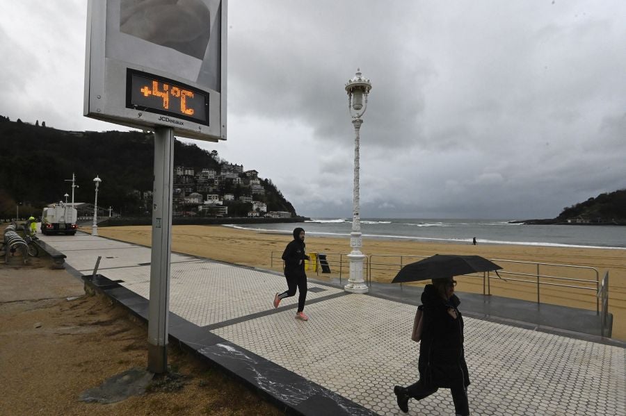 El Tiempo en Donostia: Jornada gris y lluviosa en Donostia