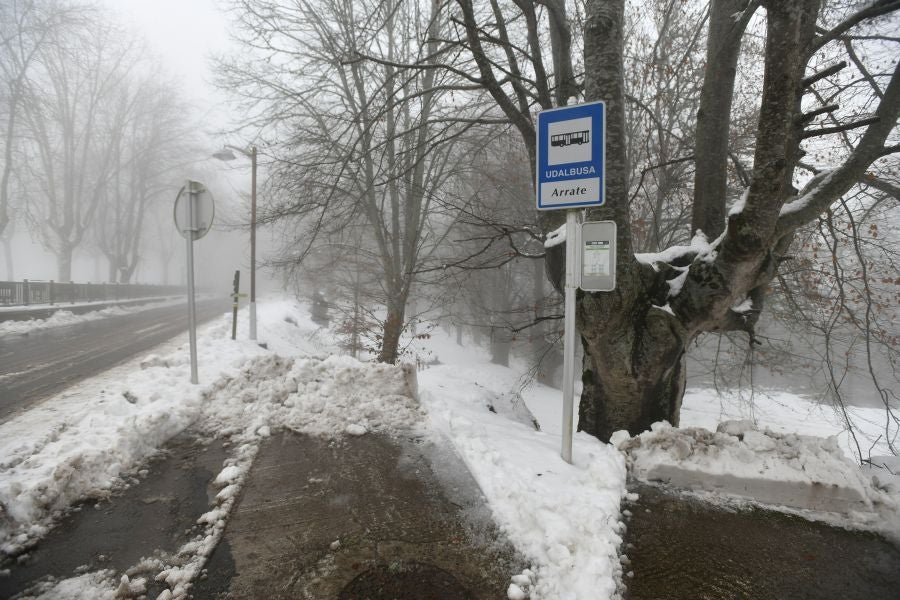 Fotos: El alto de Arrate, cubierto de nieve