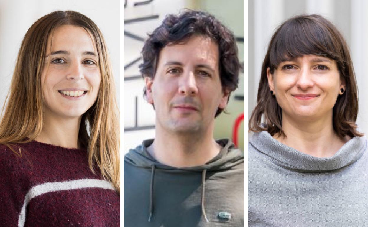Los investigadores Ainhoa Magrach, Miguel Moreno y Mariana Astiz.