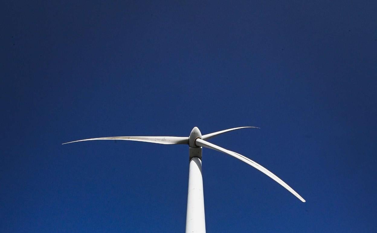 Imagen del parque eólico de Elgea-Urkilla, en la muga entre Gipuzkoa y Araba. 