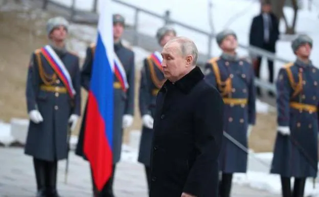 Vladimir Putin at the celebration this Thursday in Volgograd.