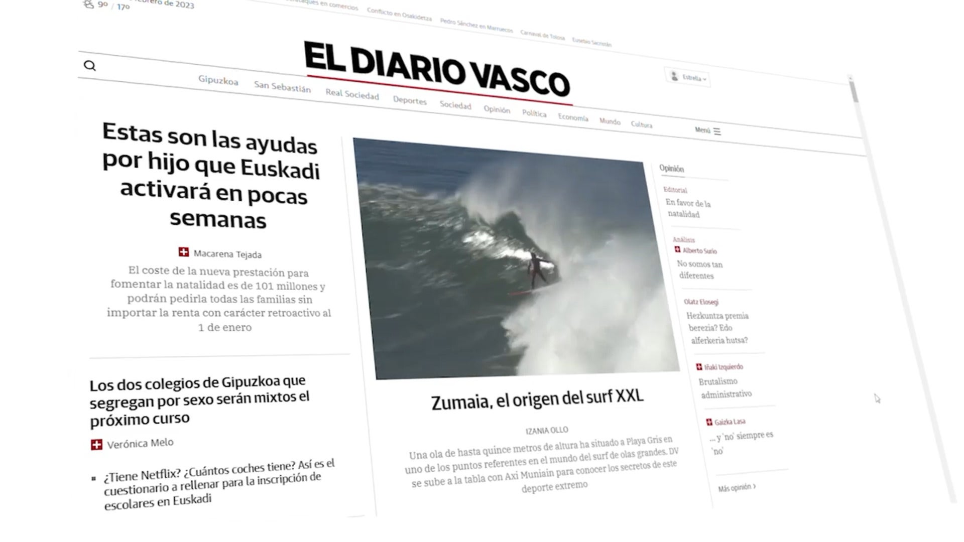 Así es la nueva web de El Diario Vasco