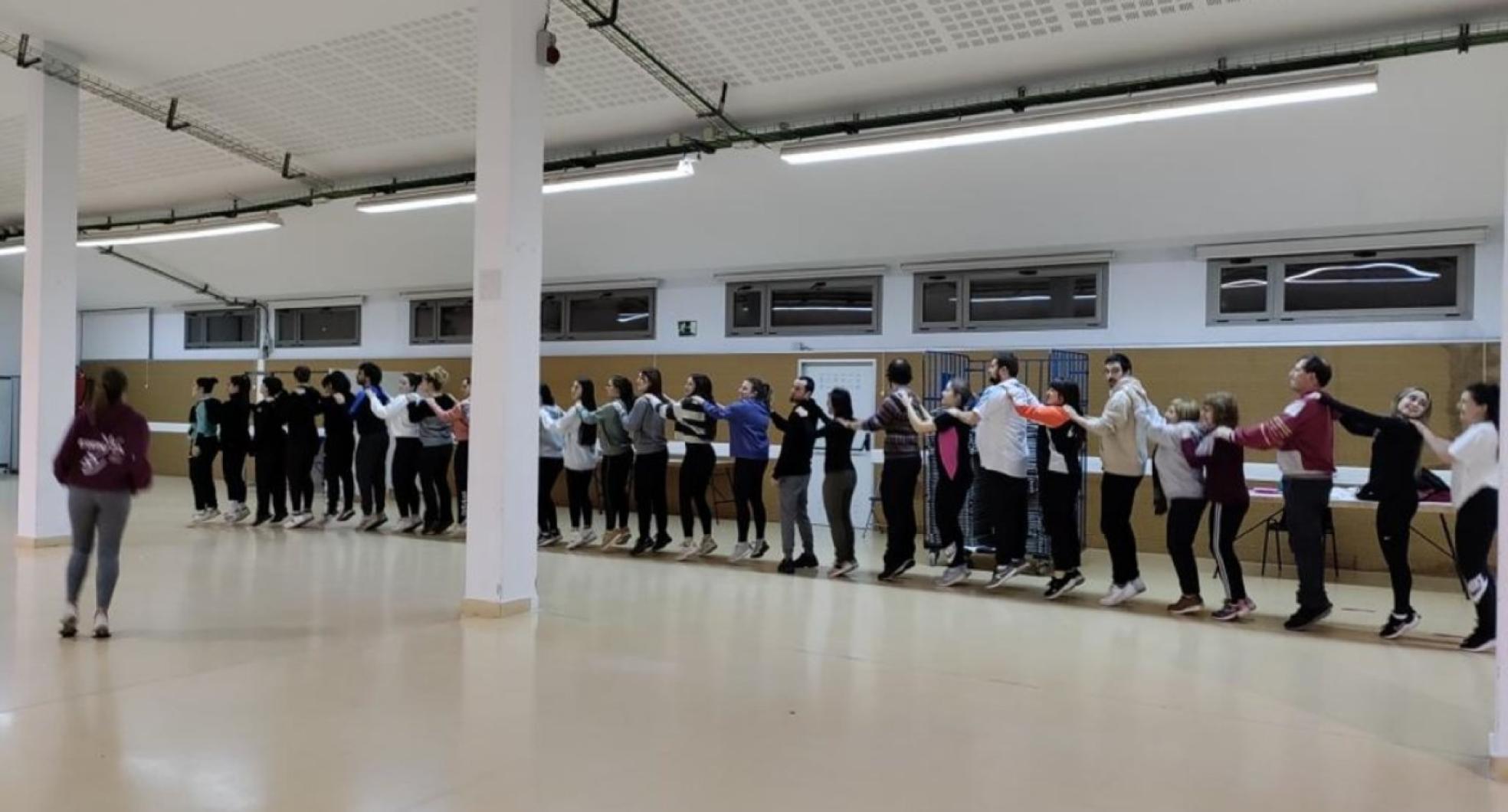 Los ensayos de la Azeri Dantza se llevaron a cabo en Merkatuzar durante tres días. 