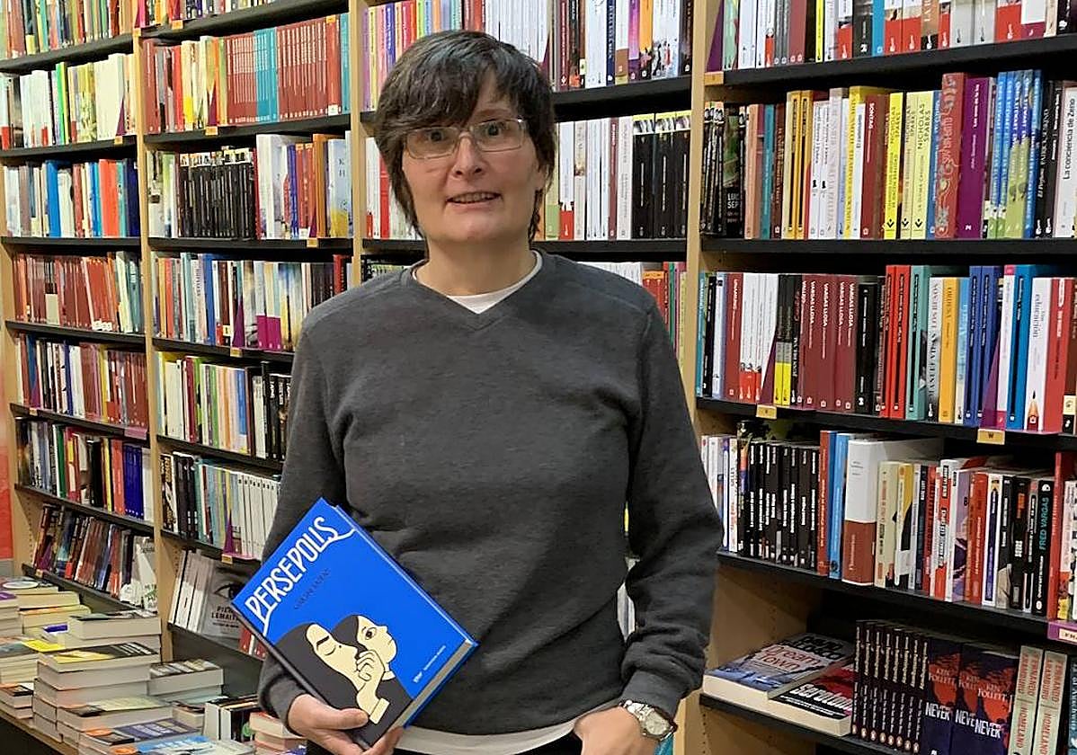 Irene Arrarats, 'Persepolis' komikiaren itzulpen aurkezpenean.