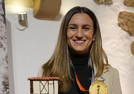 María en la Gala del Deporte celebrada el pasado mes de diciembre en el palacio de Igartza.