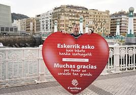 José Emilio Lafuente, secretario general de Cáritas Gipuzkoa, en Donostia.
