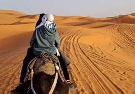 Imagen grabada por Adela González de su visita al desierto en Marruecos.