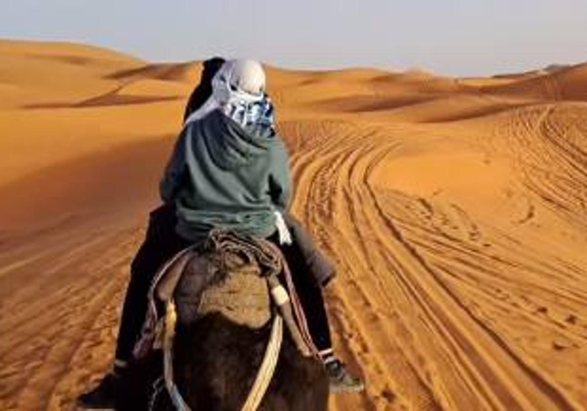 Imagen grabada por Adela González de su visita al desierto en Marruecos.