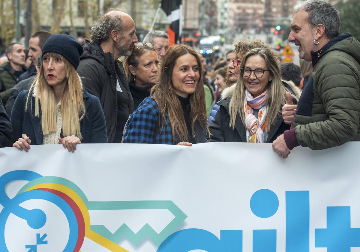 Itziar Ituño, el pasado sábado en la manifestación de Bilbao.