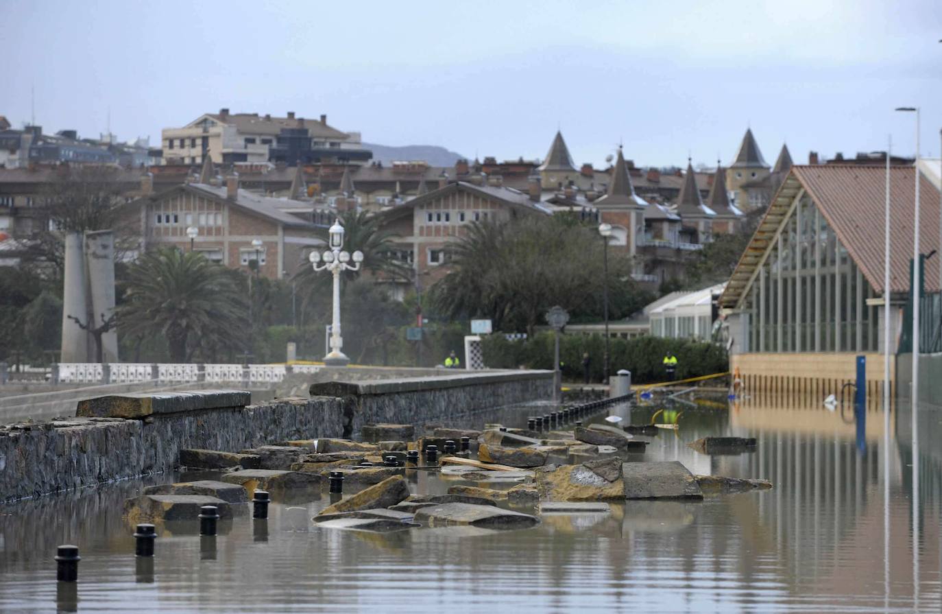 El temporal que devastó la costa guipuzcoana, en imágenes