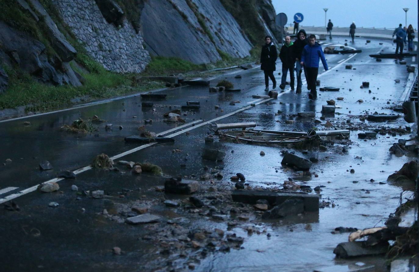 El temporal que devastó la costa guipuzcoana, en imágenes