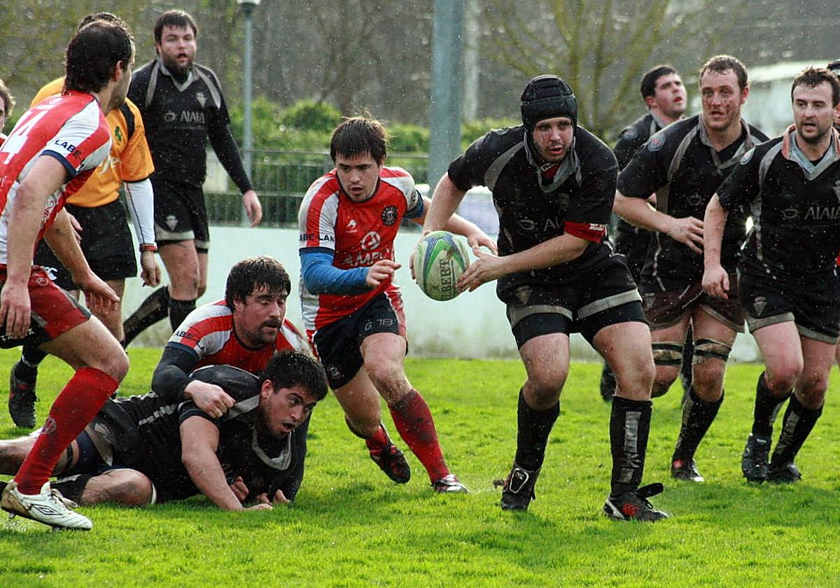 Imagen de archivo de un encuentro del equipo de Zarautz de Rugby.