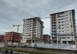 Imagen actual de las obras en el barrio de Altzate.