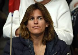 Amélie Mauresmo, en un partido de tenis en 2022.