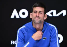 Novak Djokovic, tras su derrota en el Open de Australia.