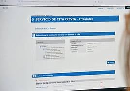 Pantalla principal del formulario online.