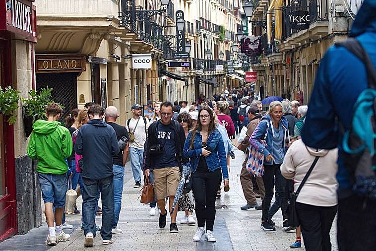 La Parte Vieja llena de gente.