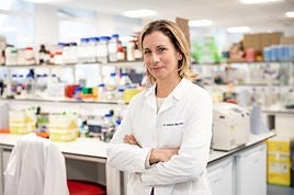 Ainhoa Mielgo, en el Mielgo Lab de la Universidad de Liverpool, donde lidera un equipo de investigación.