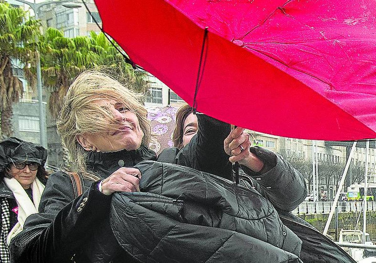 Díaz, durante la campaña de las elecciones gallegas.