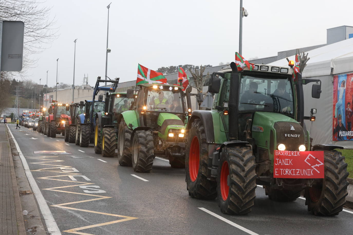 Las &#039;tractoradas&#039; llegan a Gipuzkoa