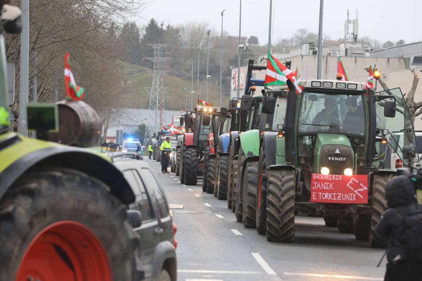 Las &#039;tractoradas&#039; llegan a Gipuzkoa