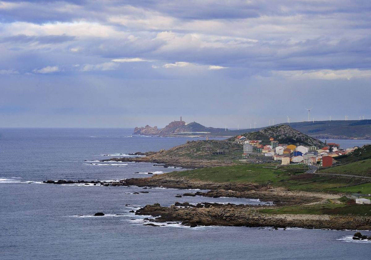 El océano Atlántico en Galicia, la costa de Muxia.