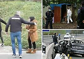 Momento de la detención de los dos acusados de matar a la donostiarra Aintzane Pujana.