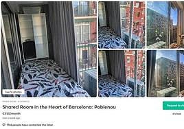 El alquiler más viral, un balcón «luminoso y con vistas»