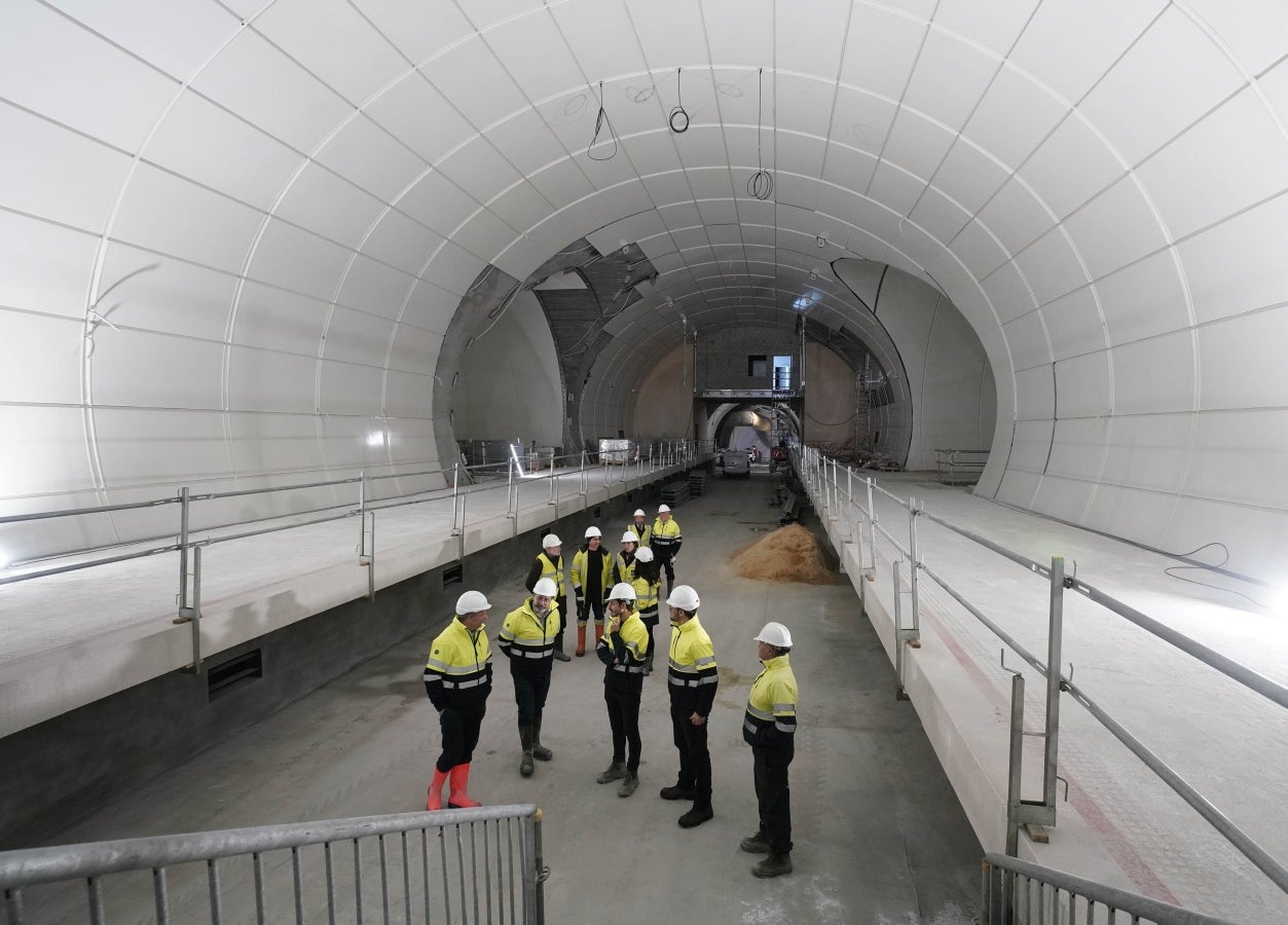 Los dos extremos del túnel del Topo en Donostia se unen bajo el Centro
