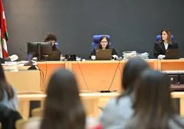 Un momento del juicio que se celebra en la Audiencia de Gipuzkoa.