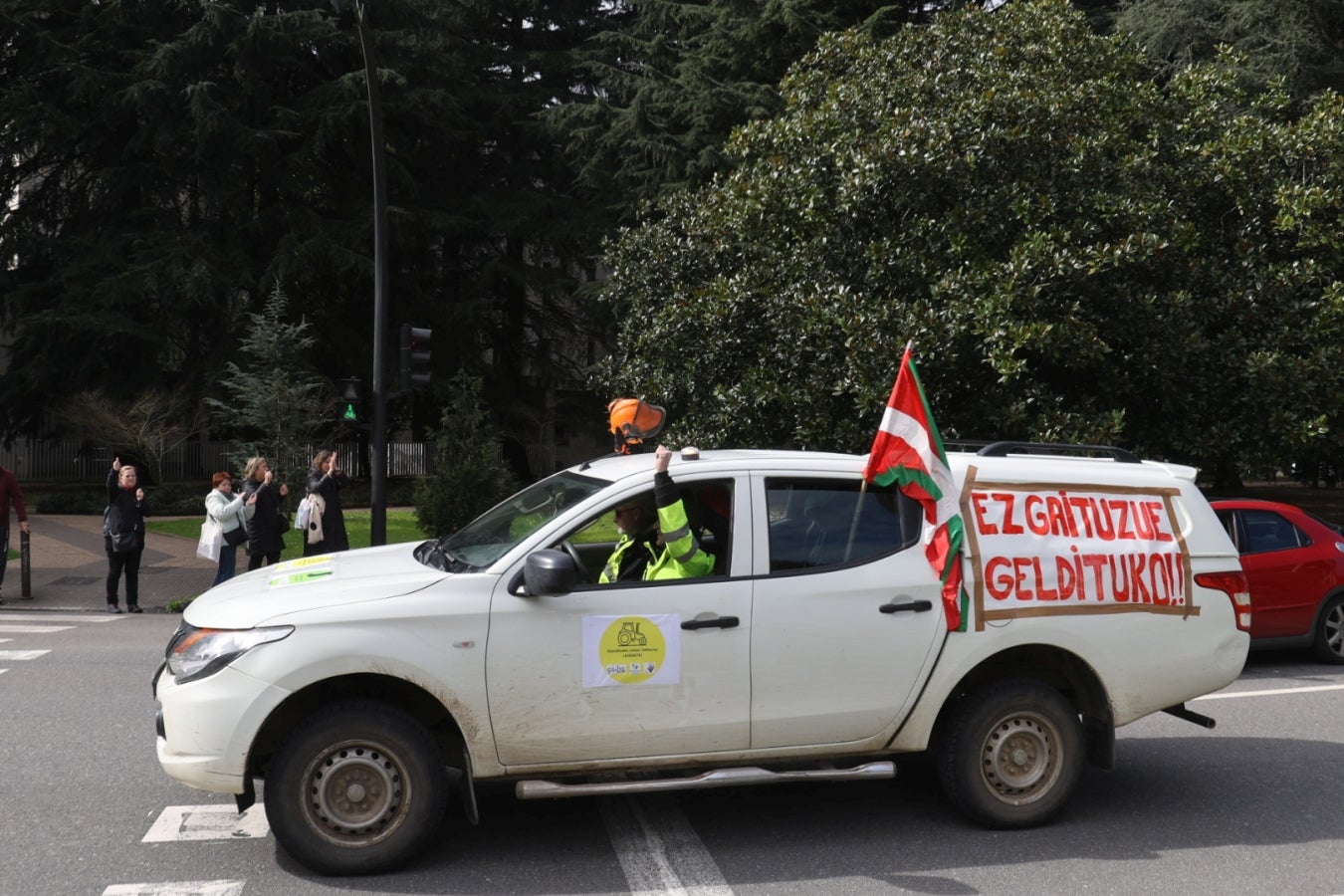 Nueva jornada de protesta de los baserritarras guipuzcoanos