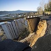 Una ladera vulnerable a los temporales